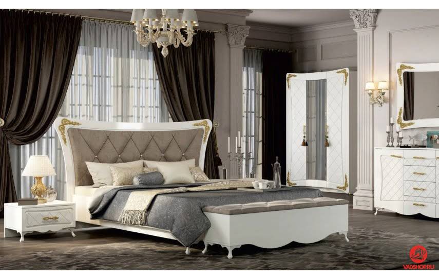 Модульная спальня Аделина, композиция 1, белый